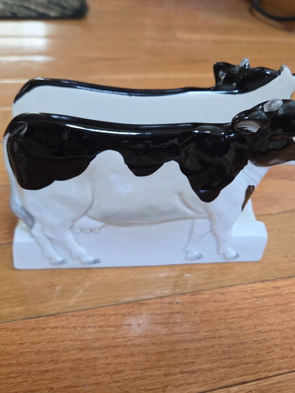 vintage Holstein cow napkin holder otagiri